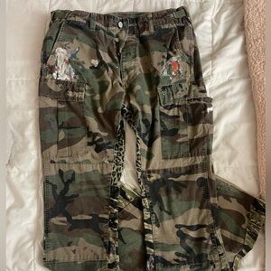 Camo Pants with leopard print